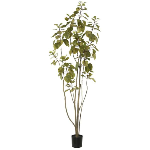 72" Artificial Cotinus Coggygria Tree in Black Planter Pot