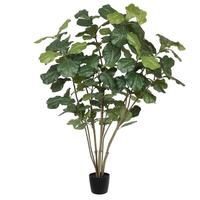 Vickerman 60" Artificial Fiddle Tree in Black Planter Pot