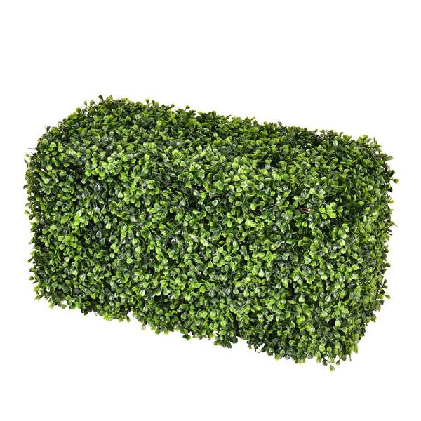 24"L x 12"W Artificial Green Boxwood Hedge