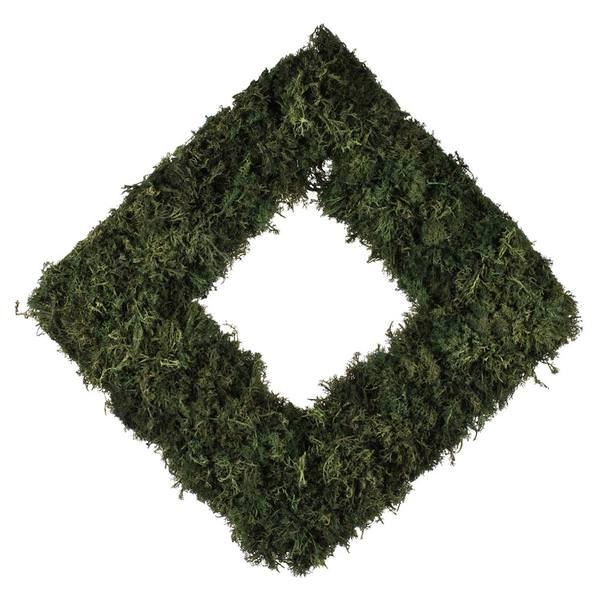 15.5" Artificial Reindeer Moss Square Wreath
