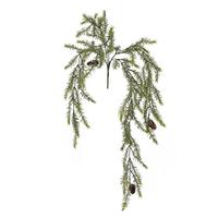 Vickerman 34" Artificial Light Green Springeri Hanging Spray with Pine Cone Accents