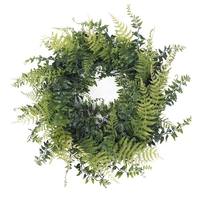 Vickerman 18" Artificial Buckler Fern & Grass Wreath