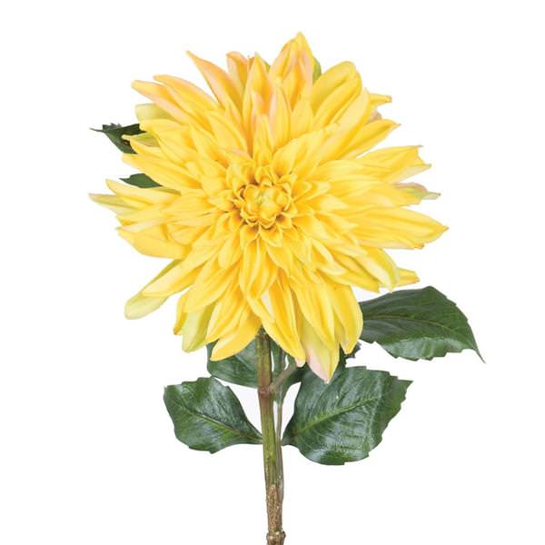 28" Artificial Yellow Dahlia Stem