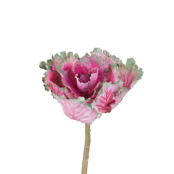 13" Artficial Green and Beauty Cabbage with Stem