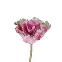 Vickerman 13" Artficial Green and Beauty Cabbage with Stem