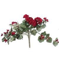 View 22" Artificial Red Geranium Hanging Bush