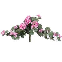 Vickerman 22" Artificial Light Pink Geranium Hanging Bush