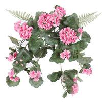 View 22" Artificial Coral Geranium Hanging Bush