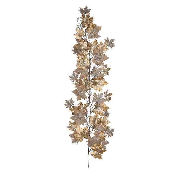 5' Artificial Champagne Maple Leaf Garland