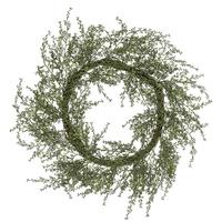 Vickerman 30" Artificial Green Fairhill Leaf Wreath