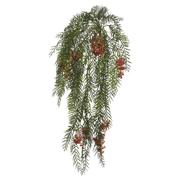 28" Artificial Green Brazil Berry and Leaf Vine