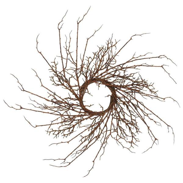 30" Artificial Brown Thicket Imitated Branch Wreath