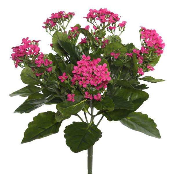 17.3" Artificial Hot Pink Kalanchoe Bush