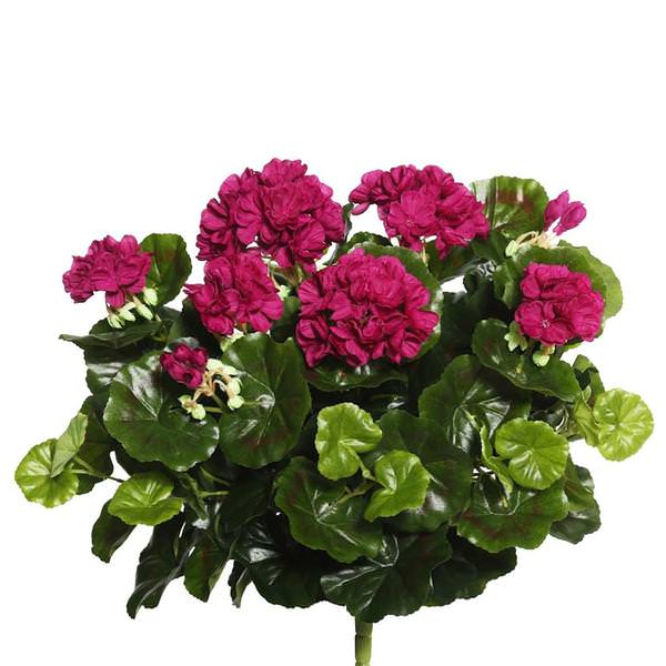 17.5" Artificial Purple Geranium Bush