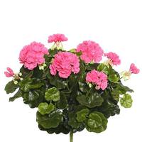 Vickerman 17.5" Artificial Pink Geranium Bush