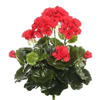 Vickerman 15.25" Artificial Red Geranium Bush