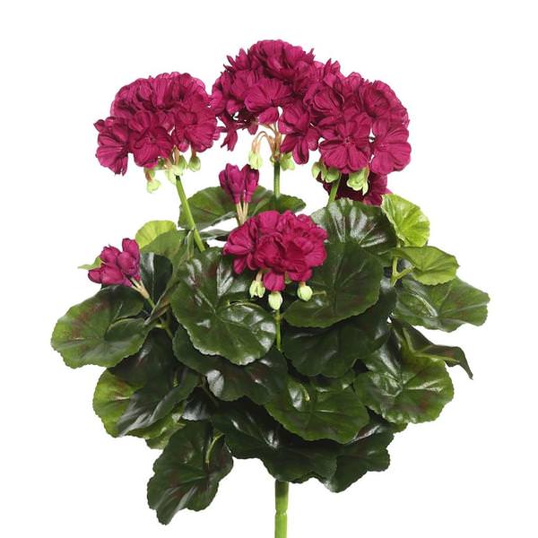 15.25" Artificial Purple Geranium Bush