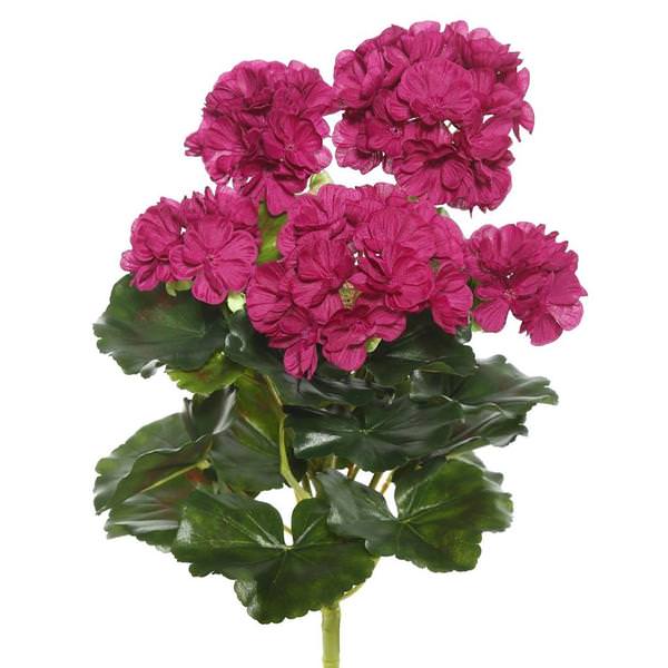 14.5" Artificial Purple Geranium Bush