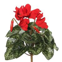 Vickerman 11" Artificial Red Cyclamen Bush