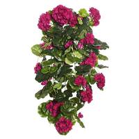 Vickerman 29" Artificial Purple Geranium Hanging Bush