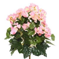 Vickerman 15.25" Artificial Light Pink Begonia Bush