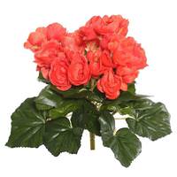 View 9.5" Artificial Orange Begonia Bush