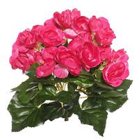 View 9.5" Artificial Hot Pink Begonia Bush