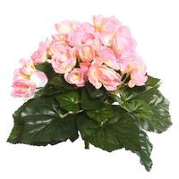 View 9.5" Artificial Light Pink Begonia Bush