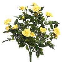 View 15" Artificial Yellow Mini Diamond Rose Bush