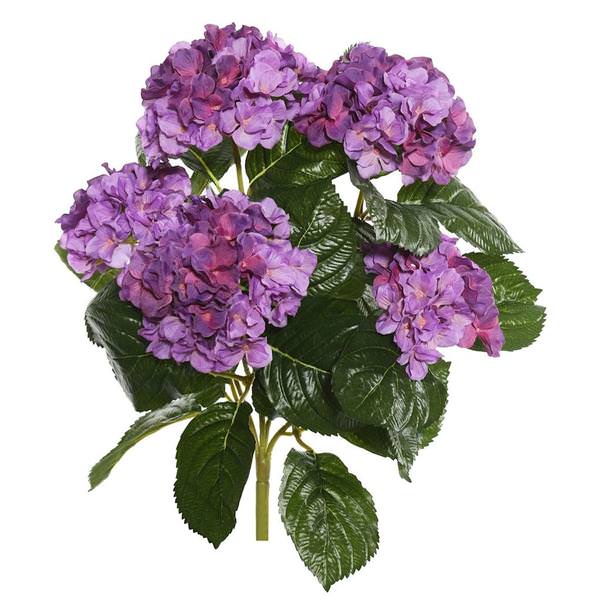 17.5" Artificial Lavender Hydrangia Bush
