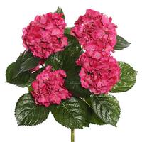 Vickerman 17.5" Artificial Hot Pink Hydrangia Bush