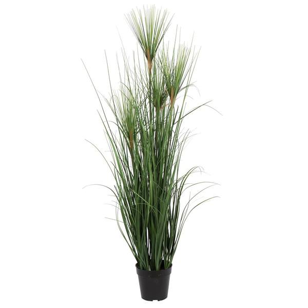 48" Artificial Potted Green Brushed Grass