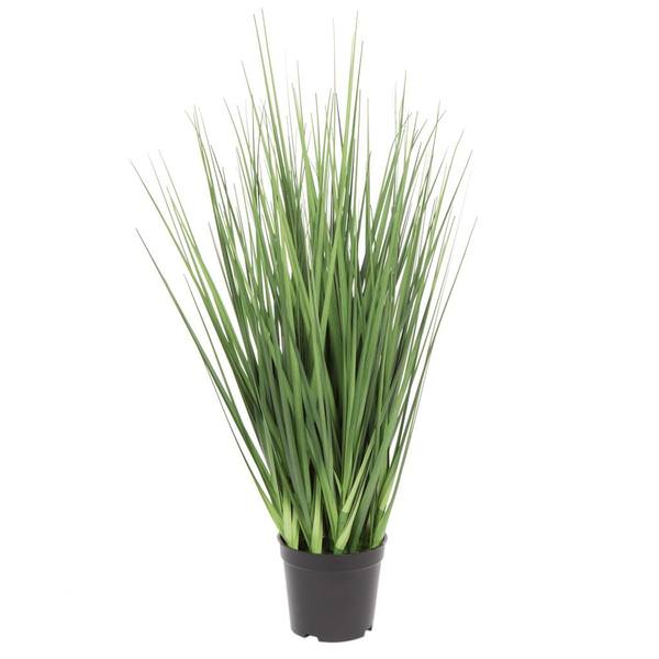 24" Artificial Potted Extra Full Green Grass