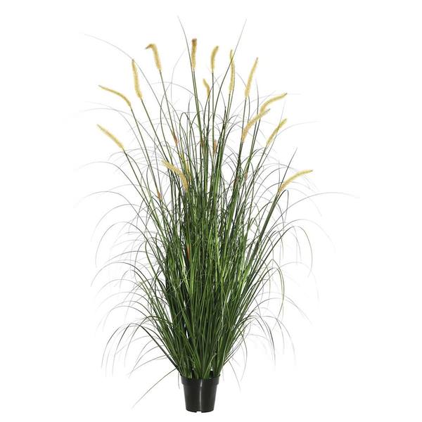 36" Artificial Potted Green Foxtail Grass