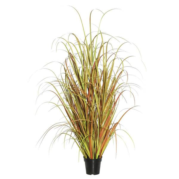 48" Artificial Potted Mixed Brown Grass
