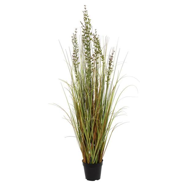 48" Artificial Potted Green/Brown Grass