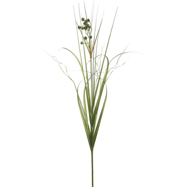 44" Artificial Green Grass/Pomp Balls Spray