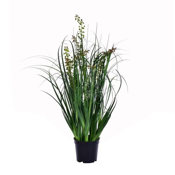 24" Artificial Potted Green Sheep's Grass