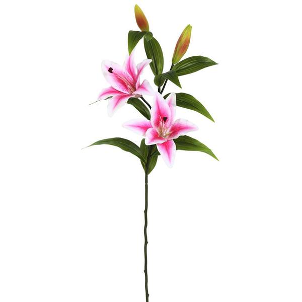 33" Artificial Pink Tiger Lily Stem