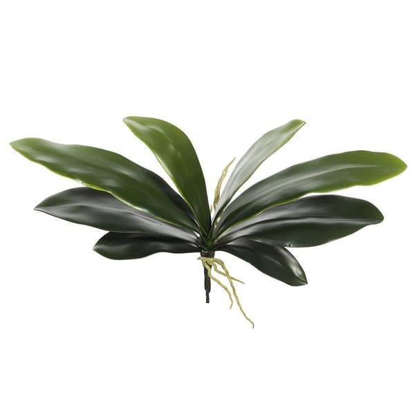 8" Artificial Green Orchid Leaf Stem