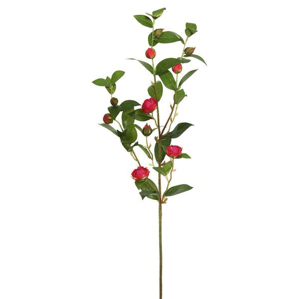 34" Artificial Red Tea Rose Spray