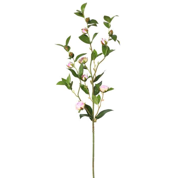 34" Artificial Pink Tea Rose Spray