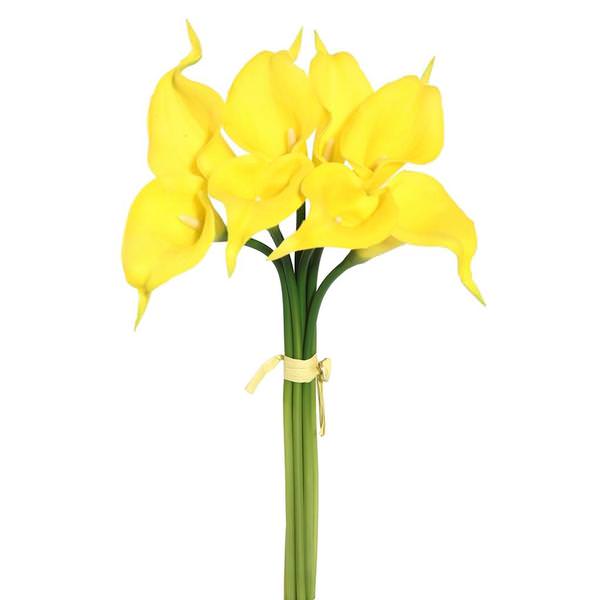 14" Artificial Yellow Calla Lily Bundle