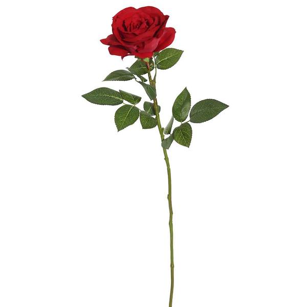 27" Artificial Red Natural Touch Rose Stem (3 pack)
