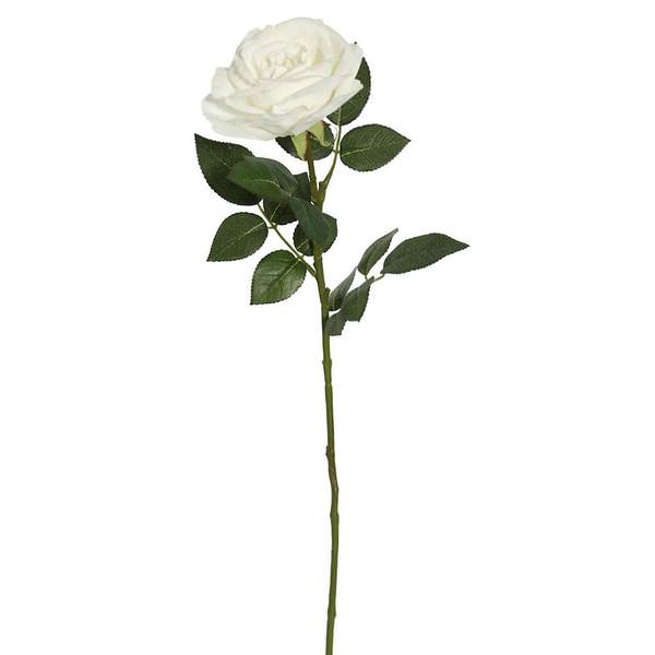 27" Artificial White Natural Touch Rose Stem (3 pack)