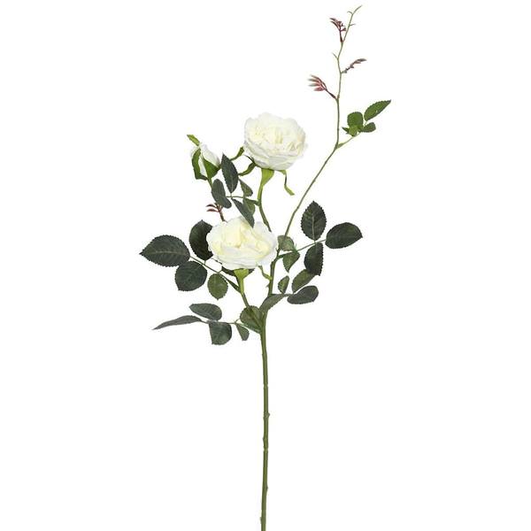 31" Artificial White Rose Spray (3 pack)