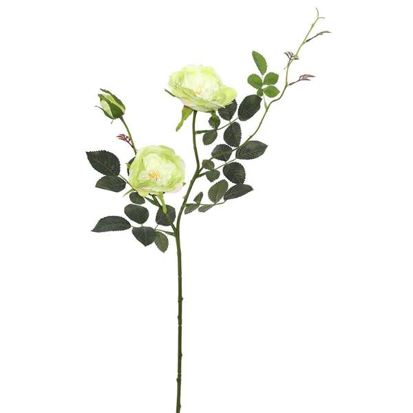 31" Artificial Green/White Rose Spray (3 pack)