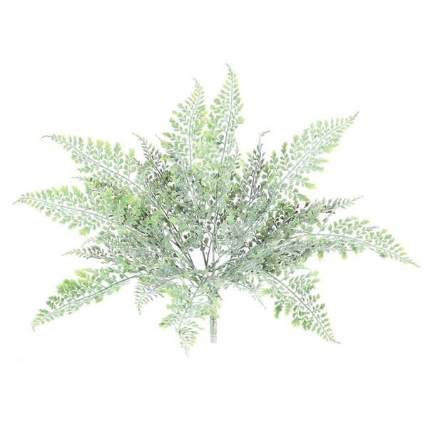 17" Artificial Frosted Fern Spray