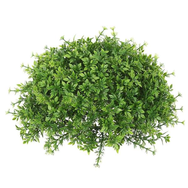 13" Artificial Green Mixed Greenery Half Ball