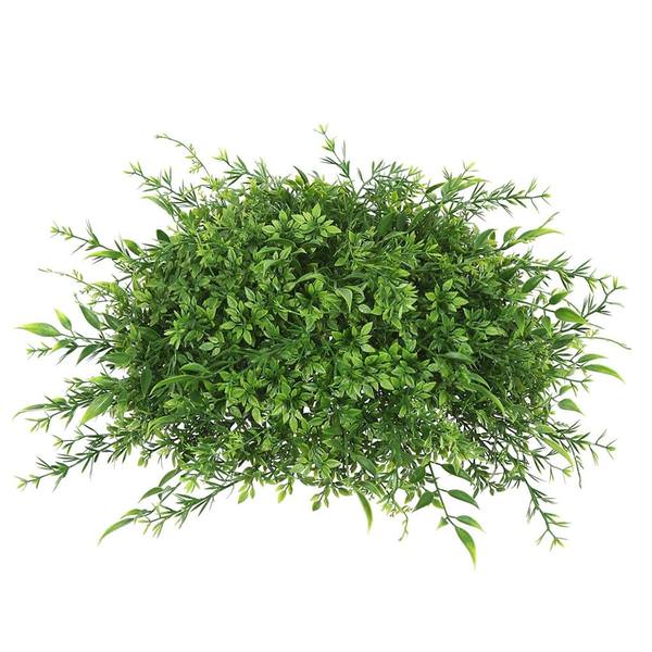 18" Artificial Green Mixed Greenery Half Ball